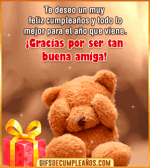 feliz cumpleanos amiga gif animado para whatsapp