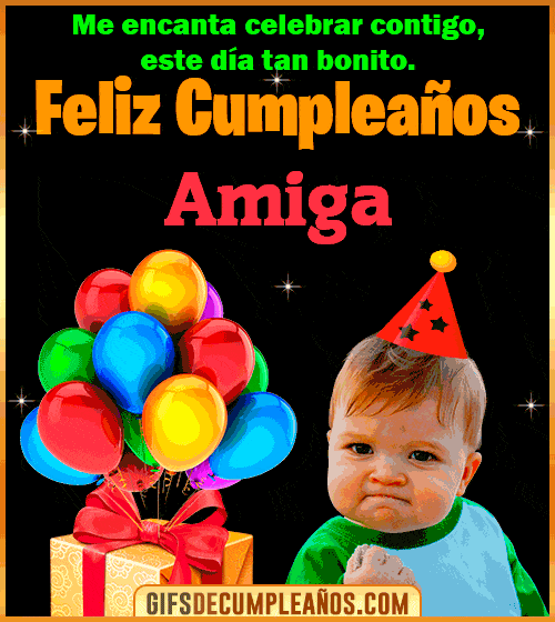 feliz cumpleanos amiga meme gif