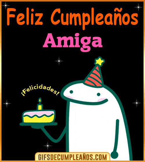 tarjeta animada feliz cumpleanos amiga